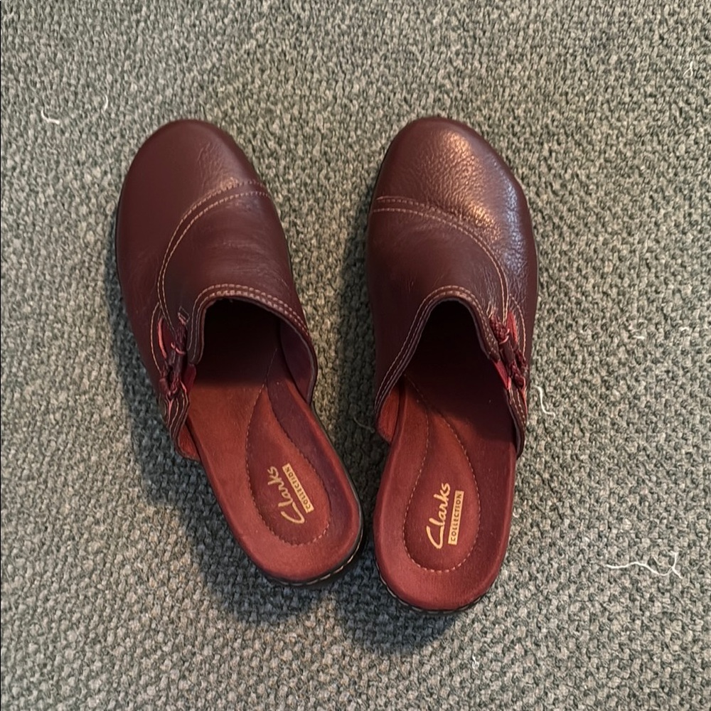 Clarks Brown Leather Moccasin Loafers Flats